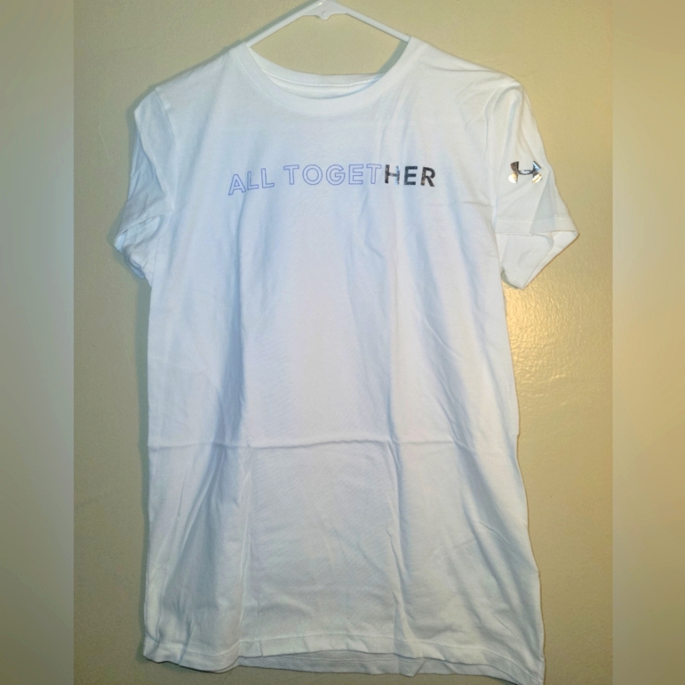 NEW Womens Under Armour All Together HeatGear T-Shirt White Size (Small)